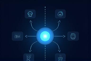 Schéma abstrait de fusion de capteurs, montrant des icônes de caméra, LiDAR et IMU.